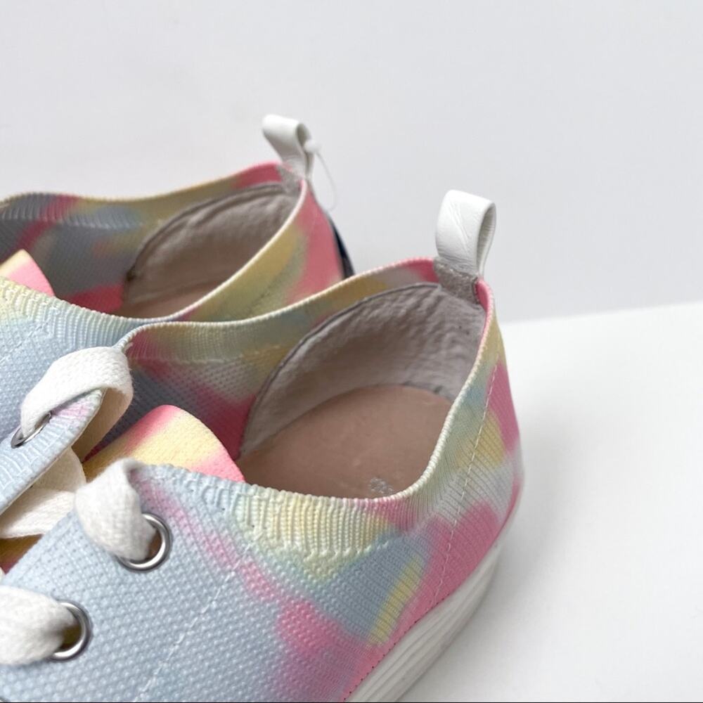 Gianni Binni Platform Lace Up Sneakers Tie Dye Multi Color 8M - Picture 9 of 16